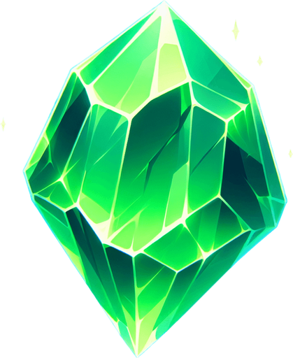 Could also be a green crystal pulsing with soft light..
Single Game Texture.  In-Game asset.  2d.  Blank background.  High contrast.  No shadows