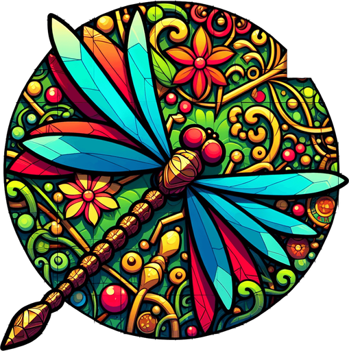 Dragonfly, small but detailed.
Single Game Texture.  In-Game asset.  2d.  Blank background.  High contrast.  No shadows