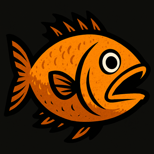 big fish.
In-Game asset.  2d.  High contrast.  No shadows