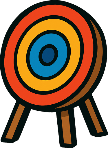archer target.
In-Game asset.  2d.  High contrast.  No shadows
