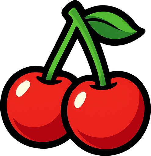 make the cherry.
In-Game asset.  2d.  High contrast.  No shadows