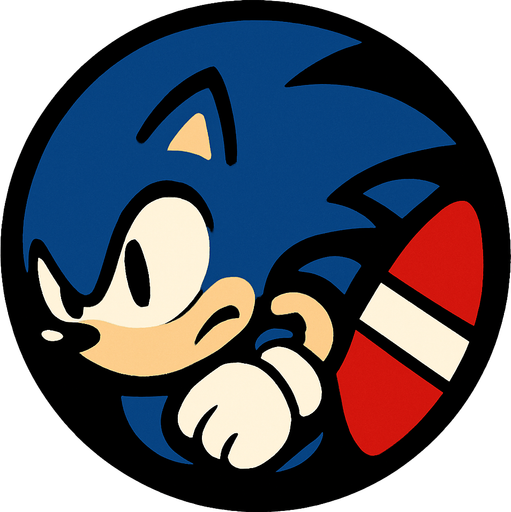 make sonic into ball form.
In-Game asset.  High contrast.  No shadows. 2d