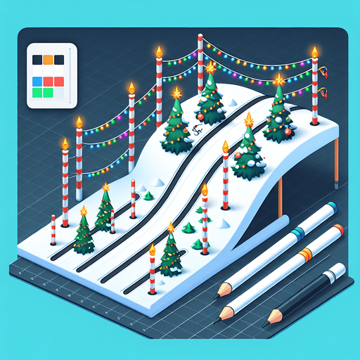 текст "Christmas slalom".
Single Game Texture. In-Game asset. 2d. Blank background. High contrast. No shadows.