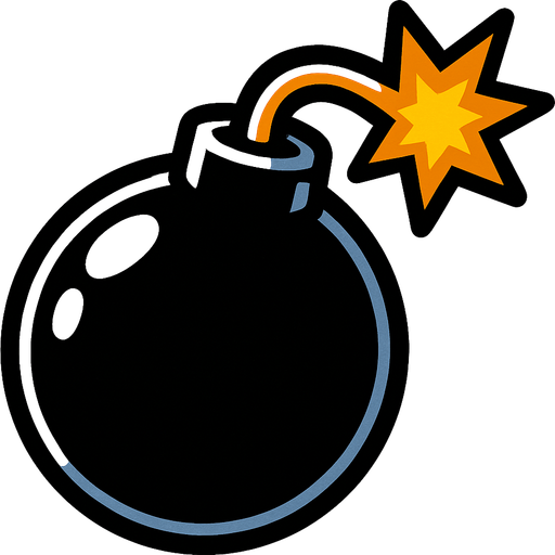 Bomb.
In-Game asset.  2d.  High contrast.  No shadows