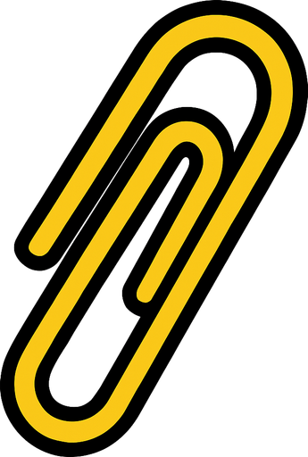 Paperclip.
In-Game asset.  2d.  High contrast.  No shadows