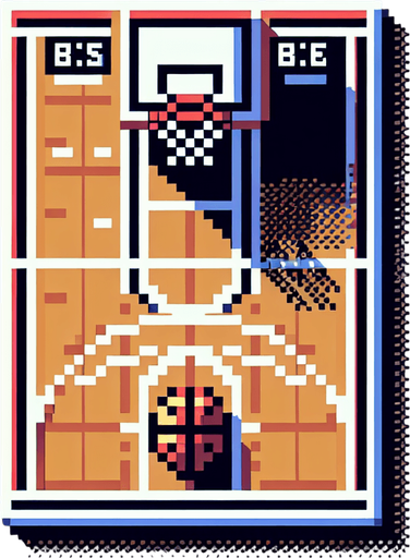 basketball panel without the hoop, focusing solely on the panel. pixelated. 8 bit.
Single Game Texture. In-Game asset. 2d. Blank background. High contrast. No shadows.
