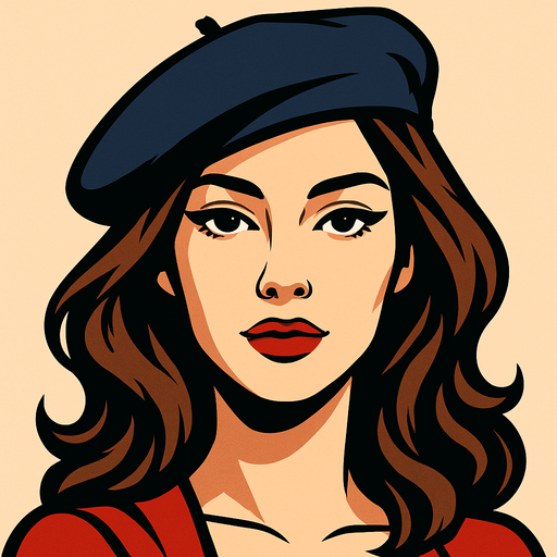Sexy beautiful French Woman face
In-Game asset.  2d.  High contrast.  No shadows