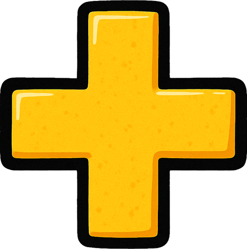 Matematikteki artı sembolü.
In-Game asset.  2d.  High contrast. no shadow
