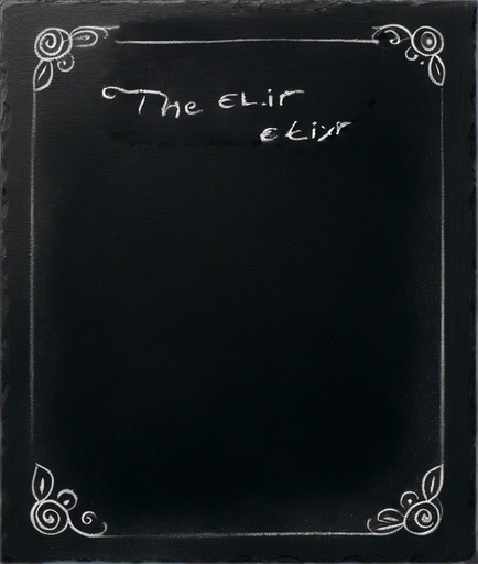 "ELIXIR" written in chalk