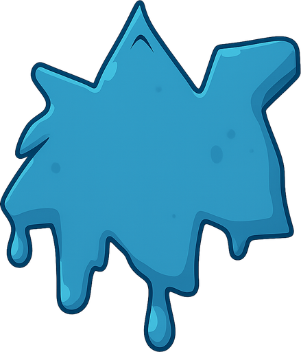 MAVİ BİR SÜMÜK. No background. Transparent background. Blank background. No shadows. 2d. In-Game asset. flat