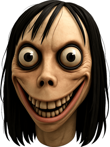 3D Scary but funny meme face of momo. face only. different faces look
In-Game asset.  3d.  High contrast.  No shadows