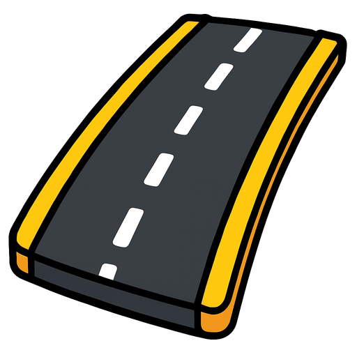 road.
In-Game asset.  2d.  High contrast.  No shadows