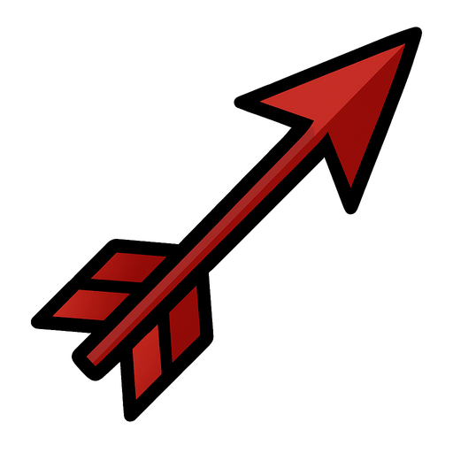 flèche.
In-Game asset.  2d.  High contrast.  No shadows