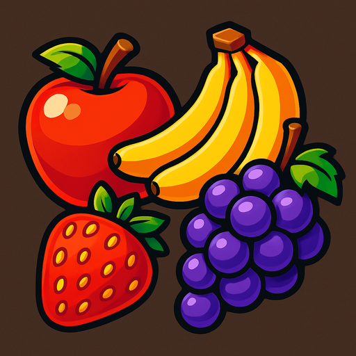 Fruit.
In-Game asset.  2d.  High contrast.  No shadows