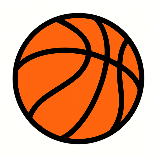basketball ball.
In-Game asset.  2d.  High contrast.  No shadows