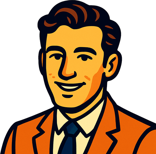 Profile photo of a charming man.
In-Game asset.  2d.  High contrast.  No shadows