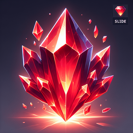 A sharp, faceted red crystal or gem shard glowing hotly..
Single Game Texture.  In-Game asset.  2d.  Blank background.  High contrast.  No shadows
