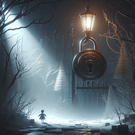 eerie christmas inspired christmas doll lock with a resident evil style.
Single Game Texture. In-Game asset. 2d. Blank background. High contrast. No shadows.