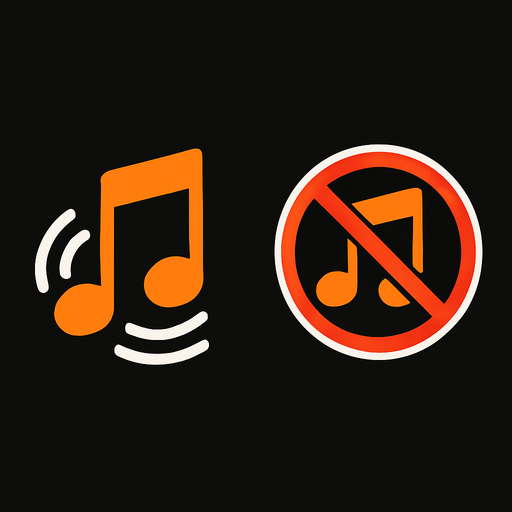 иконки для включения и отключения музыки в игре.
In-Game asset.  2d.  High contrast.  No shadows