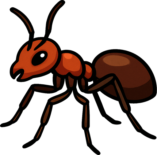 Ant.
In-Game asset.  2d.  High contrast.  No shadows