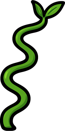 Wiggly stem.
In-Game asset.  2d.  High contrast.  No shadows