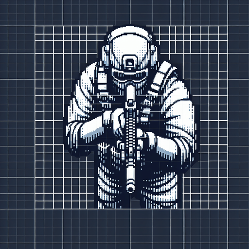 Hazme un soldado de visto desde arriba.
Single Game Texture.  In-Game asset.  2d.  Blank background.  High contrast.  No shadows