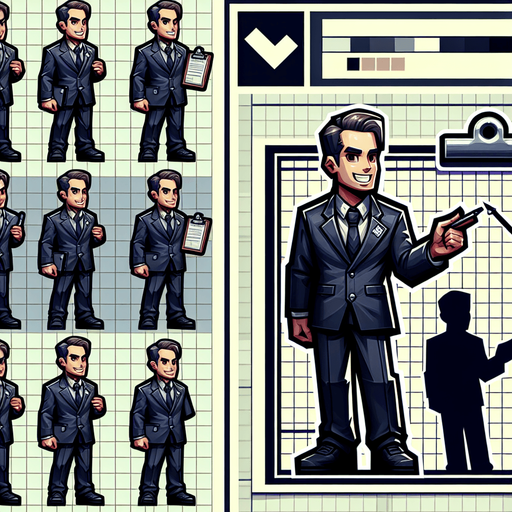 manager character upper body part.
Single Game Texture.  In-Game asset.  2d.  Blank background.  High contrast.  No shadows