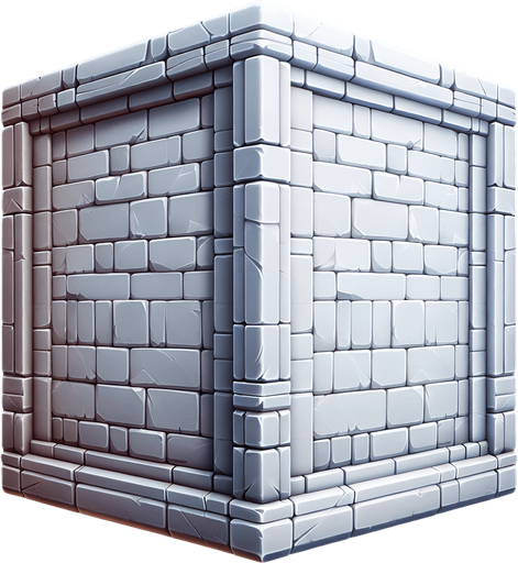 Wall.
Single Game Texture.  In-Game asset.  2d.  Blank background.  High contrast.  No shadows