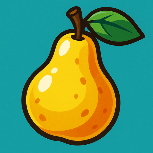 Pear.
In-Game asset.  2d.  High contrast.  No shadows