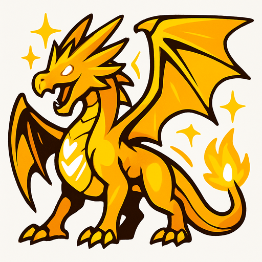 Dragon de la lumière.
In-Game asset.  2d.  High contrast.  No shadows