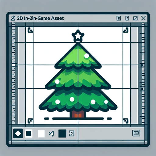 christmas tree.
Single Game Texture. In-Game asset. 2d. Blank background. High contrast. No shadows.