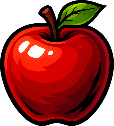 Elma resmi oluştur.
In-Game asset.  High contrast.  No shadows