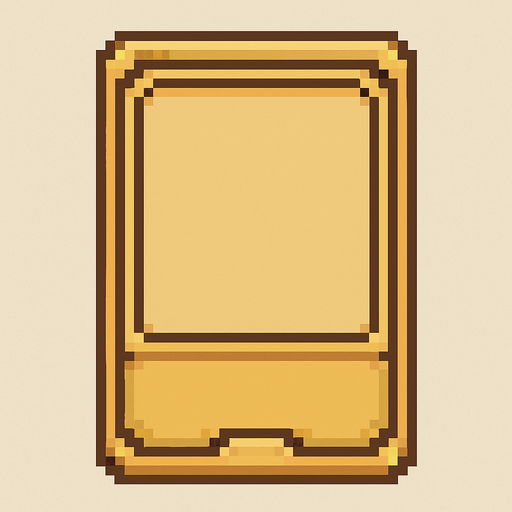 Make empty pixel art game card. #f3d296 color.
In-Game asset.  2d.  High quality.  No shadows