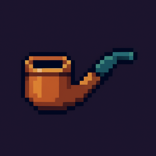 pixel art pipe.
In-Game asset.  2d.  High contrast.  No shadows