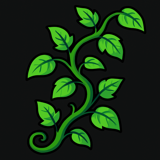 Vine.
In-Game asset.  2d.  High contrast.  No shadows