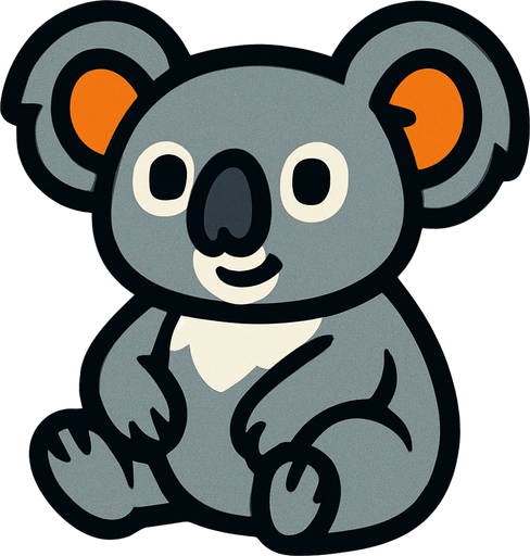 Koala.
In-Game asset.  2d.  High contrast.  No shadows