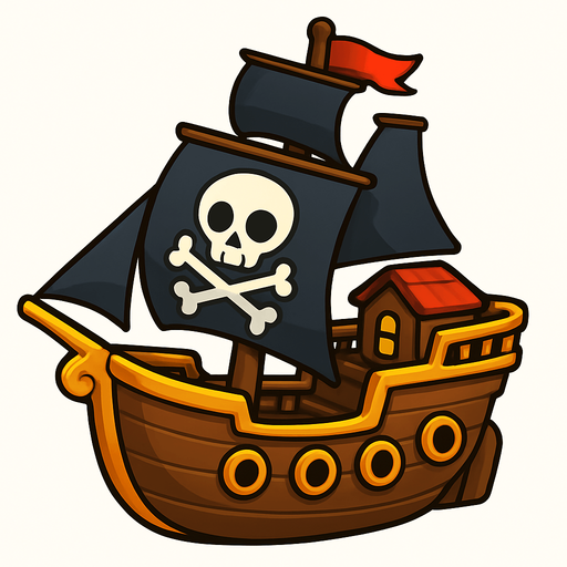 Korsan gemisi 3d pixar gösterişli olsun.
In-Game asset.  2d.  High contrast.  No shadows