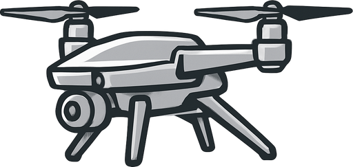 drone side view drone. Silver Color.
In-Game asset.  2d.  High contrast.  No shadows