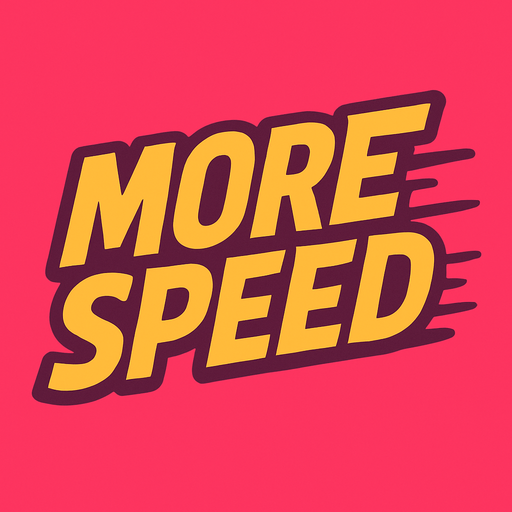 mas velocidad pero escrito en ingles.
In-Game asset.  2d.  High contrast.  No shadows