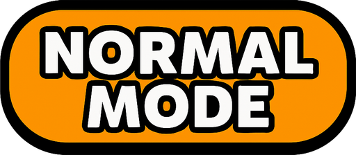 Normal Mode button.
In-Game asset.  2d.  High contrast.  No shadows