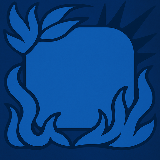 Crea una versión de este marco en color azul