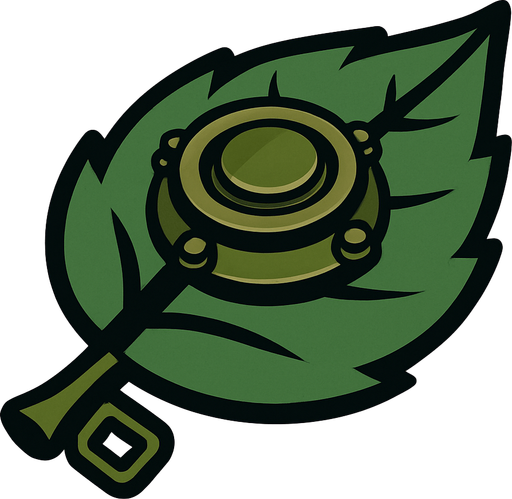 yaprak mayını.
In-Game asset.  2d.  High contrast.  No shadows