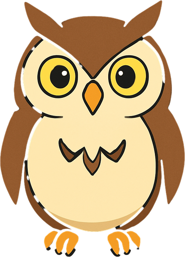 gambar 2d anime burung hantu dalam lubang pohon.
In-Game asset.  2d.  High contrast.  No shadows