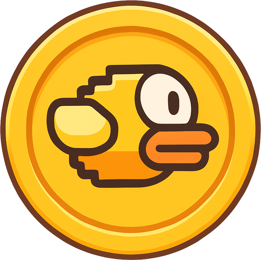 Flapy bird coin.
In-Game asset.  2d.  No shadows