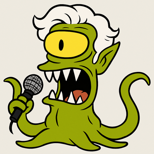 Make my character have cute white hair and make him hold a microphone