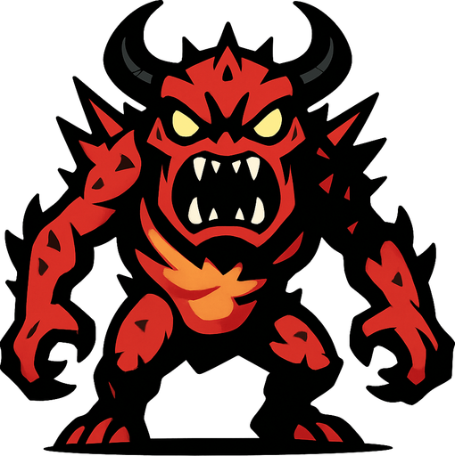 Düşman canavar.
In-Game asset.  2d.  High contrast.  No shadows