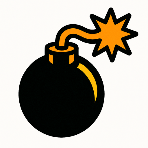 bomba.
In-Game asset.  2d.  High contrast.  No shadows
