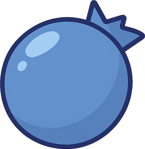 blue berry. transparent. not realistic.
. No background. Transparent background. Blank background. No shadows. 2d. In-Game asset. flat