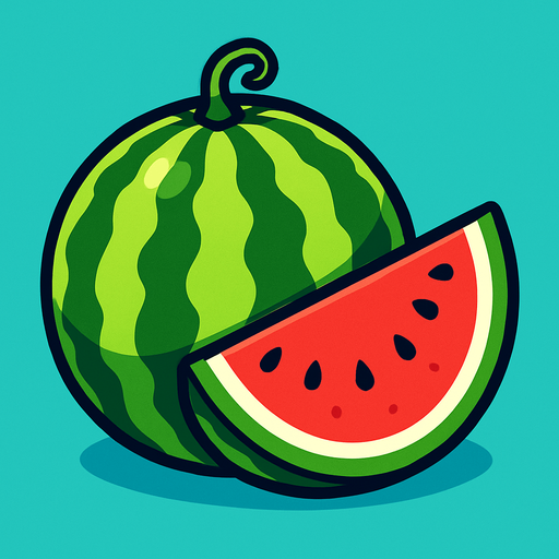 Watermelon.
In-Game asset.  2d.  High contrast.  No shadows