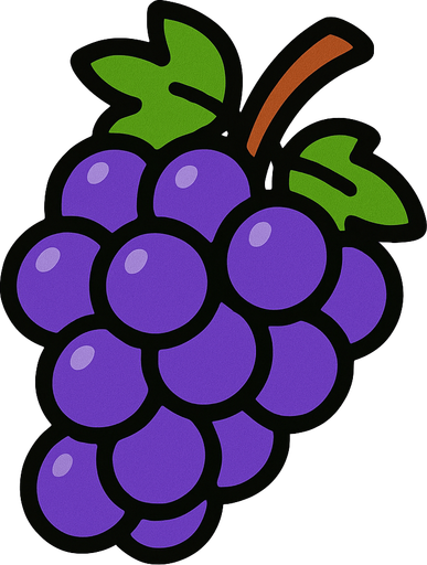 grape.
In-Game asset.  2d.  High contrast.  No shadows